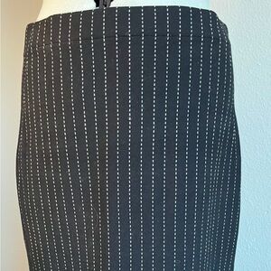 Calvin Klein Black and White Striped Skirt